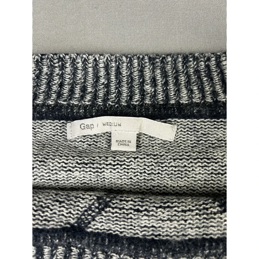 The Gap Women's M Navy Blue Heather Nylon & Wool‎ Crewneck Pullover Sweater